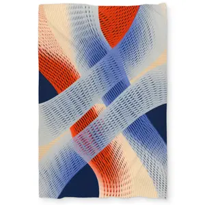 MWW C1DCTXLWV0BA59 Abstract Threading White Extra-Long Twin Size Duvet Cover - Decorative, Blue, Graphic, Machine-Washable Bedding for Elegant Home Decor, Decorative Duvet Covers, Blue Duvet Covers