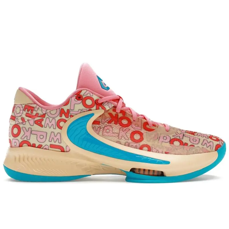 Nike Men's Zoom Freak 4 Letter Bros Vanilla Lightning Basketball Shoes, from StockX