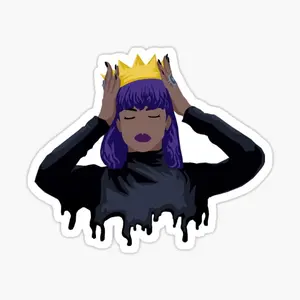 Straighten Your Crown Vinyl Sticker - Black Queen Decorative Sticker