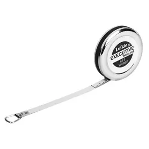 212 MAIN Cooper Hand Tools Lufkin 182-W606P 45850 Pocket Size Retractable Measuring Tape, 1/4-Inch x 6' Executive Tape for Circular Objects & Pipe Measurement