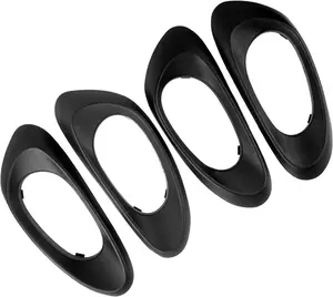 Interior Door Handle Trim Bezels Replacement for Chevy Trailblazer EXT 2002 2003 2004 2005 2006 2007 2008 2009, Inside Front & Rear Left Driver Right Passenger Side, Black, Kit of 4
