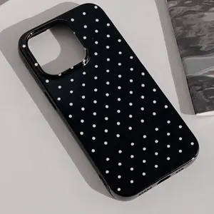 Anti-Drop Shockproof Tpu Protective Phone Case for iPhone Models, Minimalist Style Small Polka Dot Design, Durable Soft Cover Protection