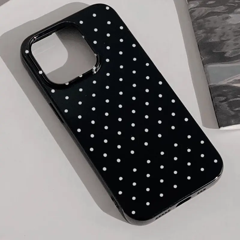 Anti-Drop Shockproof TPU Protective Phone Case for iPhone Models, Minimalist Style Small Polka Dot Design, Durable Soft Cover, Smartphone Protector, Smartphone Casing, Accessories, Shockproof Protective Covers, Shockproof Phone Accessory