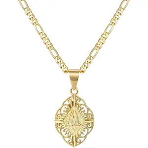 KISSYAN Initial Necklaces for Women, 14K Gold Plated A-Z Letter Necklace Adjustable Figaro Chain Personalized Jewelry Gift
