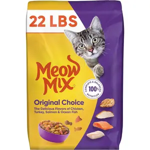 Meow Mix Original Choice Dry Cat Food, 22 Pound Bag