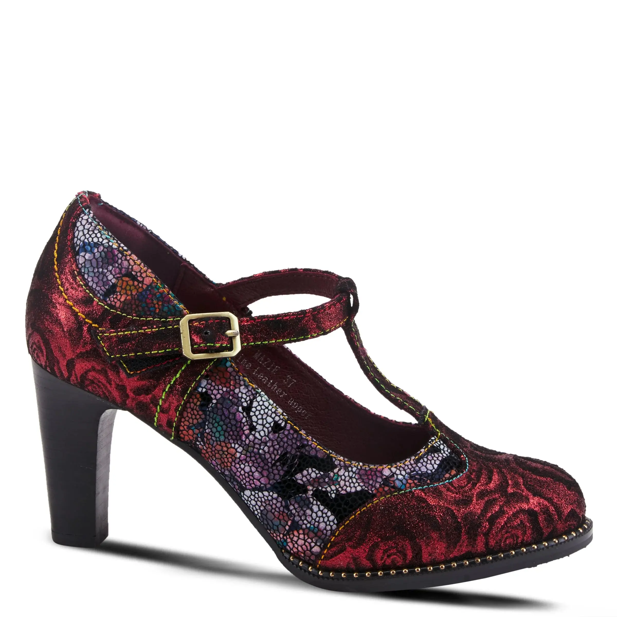 L'Artiste Maize T Bar Shoes, Bordeaux