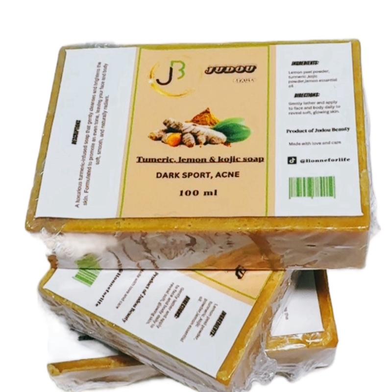 Judoubeauty 3 Bars Turmeric & Kojic Soap Dark Sport for Skin Care