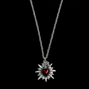 Spiked Sacred Heart Necklace