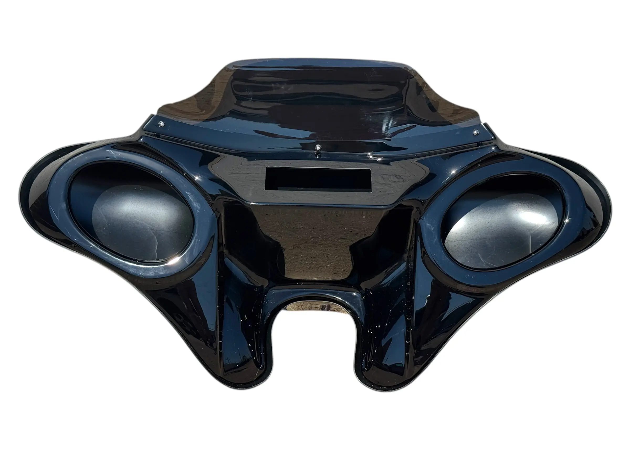 QK Racing Harley Davidson Softail Blackline (FXS Blackline) BATWING FAIRING GLOSSY DETACHABLE Fairng 6X9 (2011-2013) W/Tinted Windshield