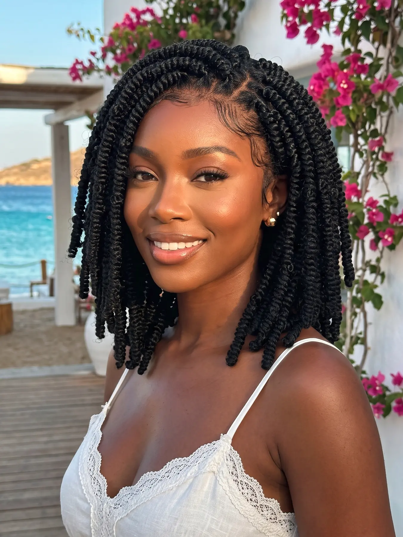 12 Inch Bob Braided Knotless Box Braided Wig Full Lace Front Wigs Distressed Short Braided Wig Dreadlock Wig Beginner-friendly Afro Passion Twist For Black Women Senegalese Twist Braids Handmade Crochet Twist Braided Summer Vacation Braids #TikTokshop