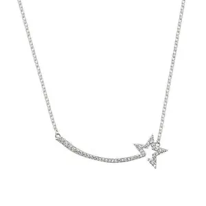 Make Your Wish S925 Silver Shooting Star Necklace, Meteorite Pendant | Sparkle Shine
