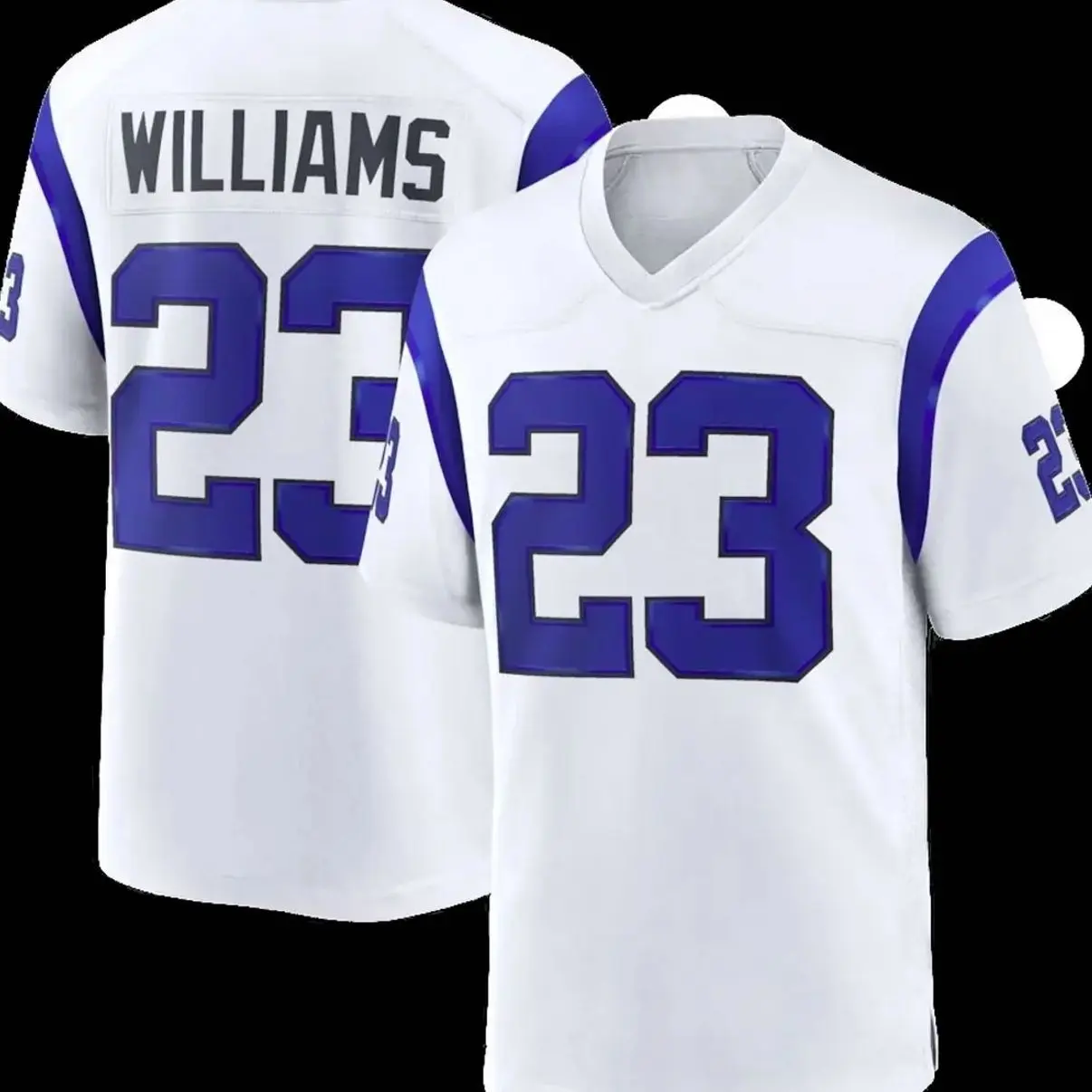 Unisex Football inspired by Williams 23 Los Angeles Fearsome White Game Jersey