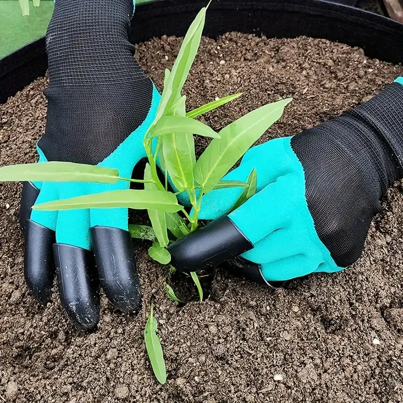 Unisex Breathable Airflow Rubber Gardening Gloves, Durable Grip Design for Digging & Planting, Outdoor Garden Protection, 2 Pairs Pack