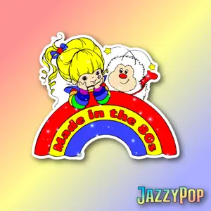 3" Rainbow Brite Bright and Friends 80s Classic Nostalgic Family Cartoon Laminated Laptop Sticker gift for friends and family perfect for tablet pc mug tumbler kindle laptop and more