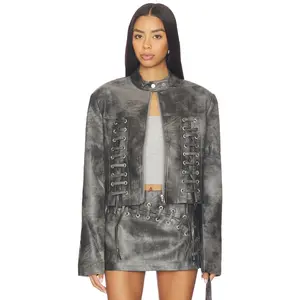 BY.DYLN Karlita Jacket in Charcoal