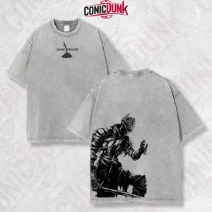 Soul Of Cinder Gwyn Dark Souls Retro Limited Vintage Lightweight Washed Tee with Full Size - Perfect Gift for Game Fans and Lovers Clothing Cotton XE8