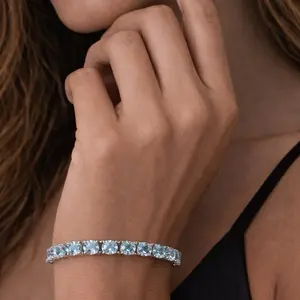 Natural blue topaz set in 925 Silver