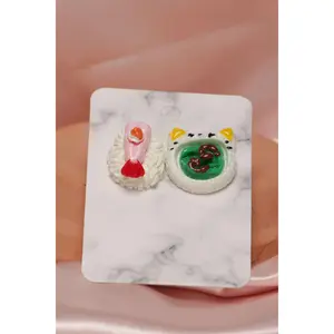 Sushi Studded Earrings by When The Sun Doth Sleep