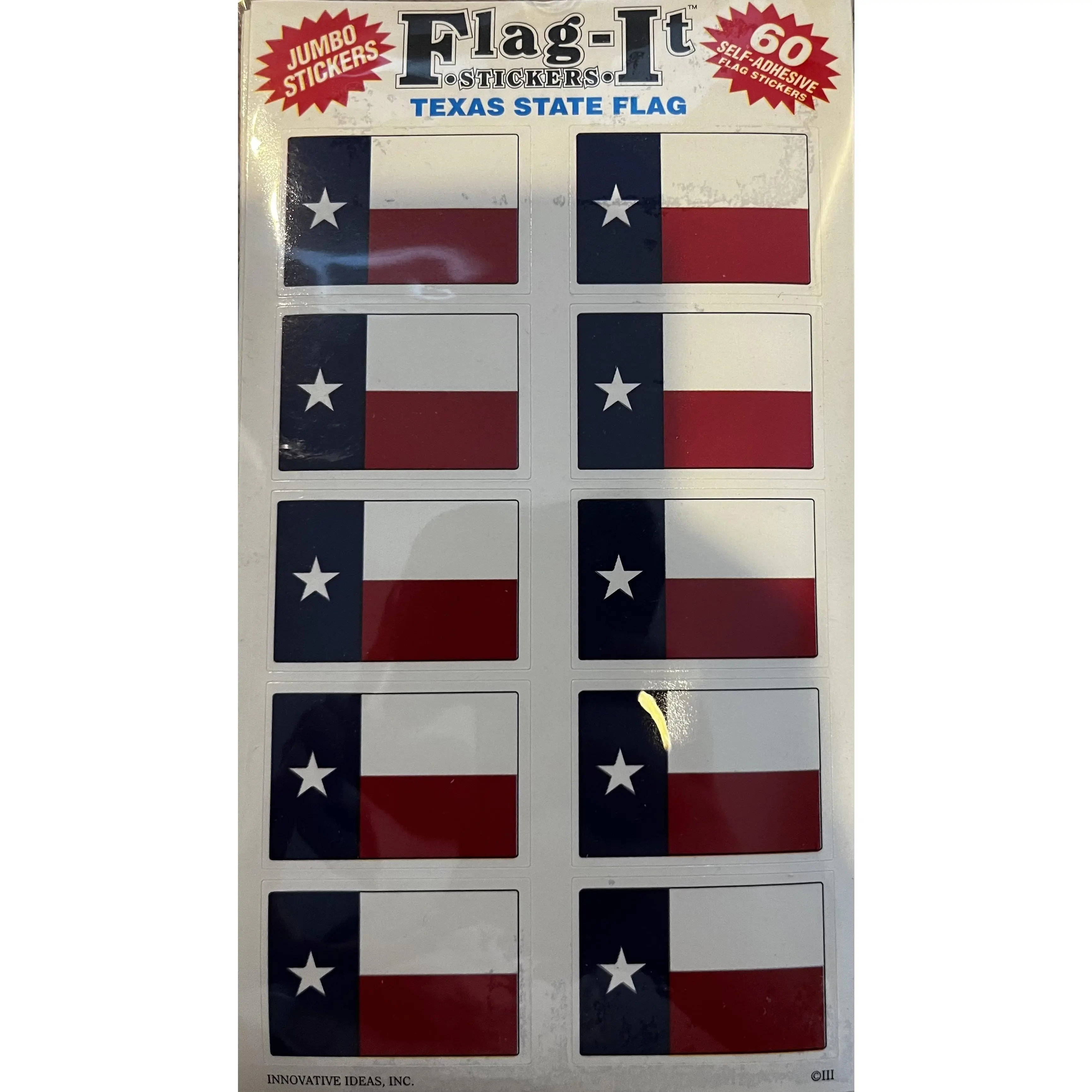 Texas 60 Count Stickers