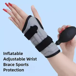 Adjustable Inflatable Wrist Support Brace with Thumb Hole, Polyester Fiber, Hook & Loop Closure, Hand Wash Only, Sports Fitness Wristband, Joint Stabilizer Splint, Unisex, Ideal Christmas Gift