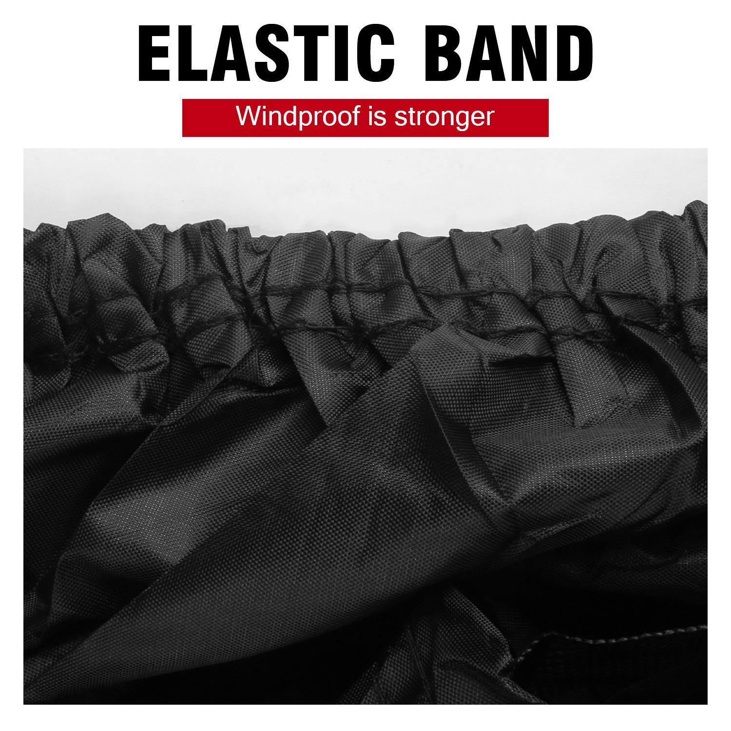 Universal Car Cover for Sedan - UV Protection, Waterproof, Breathable, Scratch-Resistant, Black and Red, Suitable for Outdoor Parking Strap, All Weather Industrial