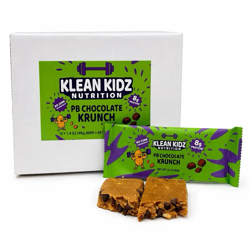 PB Chocolate Krunch Protein Nutrition Bars, 12-Pack Kids Protein Bars Snack