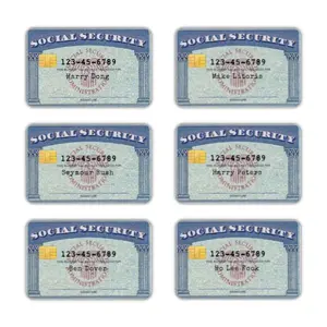 Social Security Credit Card Sticker Cover, Vinyl Laminated Meme Funny Sticker