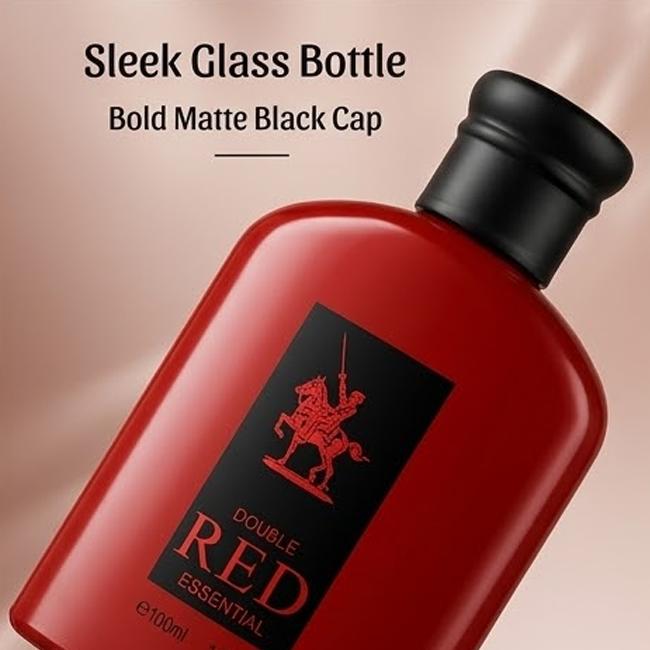 DOUBLE RED ESSENTIAL Men's Perfume 100ml | Long-lasting fragrance that lasts all day | Premium red bottle gift set | Perfect for business, commuting, and dates | Ideal birthday and holiday gift for your boyfriend or husband