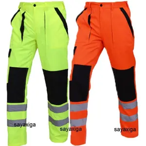 Reflective Safety Pants Thin Work Multi Pockets Hi Vis Pants High Visibility Work Wear Pants Road Construction Safety Trousers