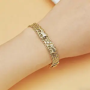 [Girlfriend Gift Jewelry] Trendy Hip-Hop Punk Style Exaggerated Bracelet Female Street Snap Trendy Ribbed Bracelet Cute Elephant Bracelet Send Girlfriend Gift Jewelry outdoorfun Breathable Ankle Support Brace
