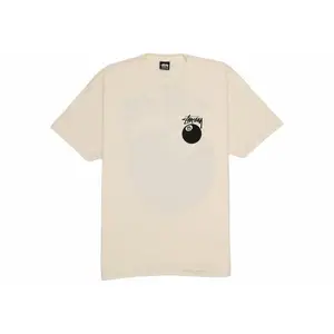 Stussy Men's 8 Ball Pigment Dyed Tee Natural, from StockX