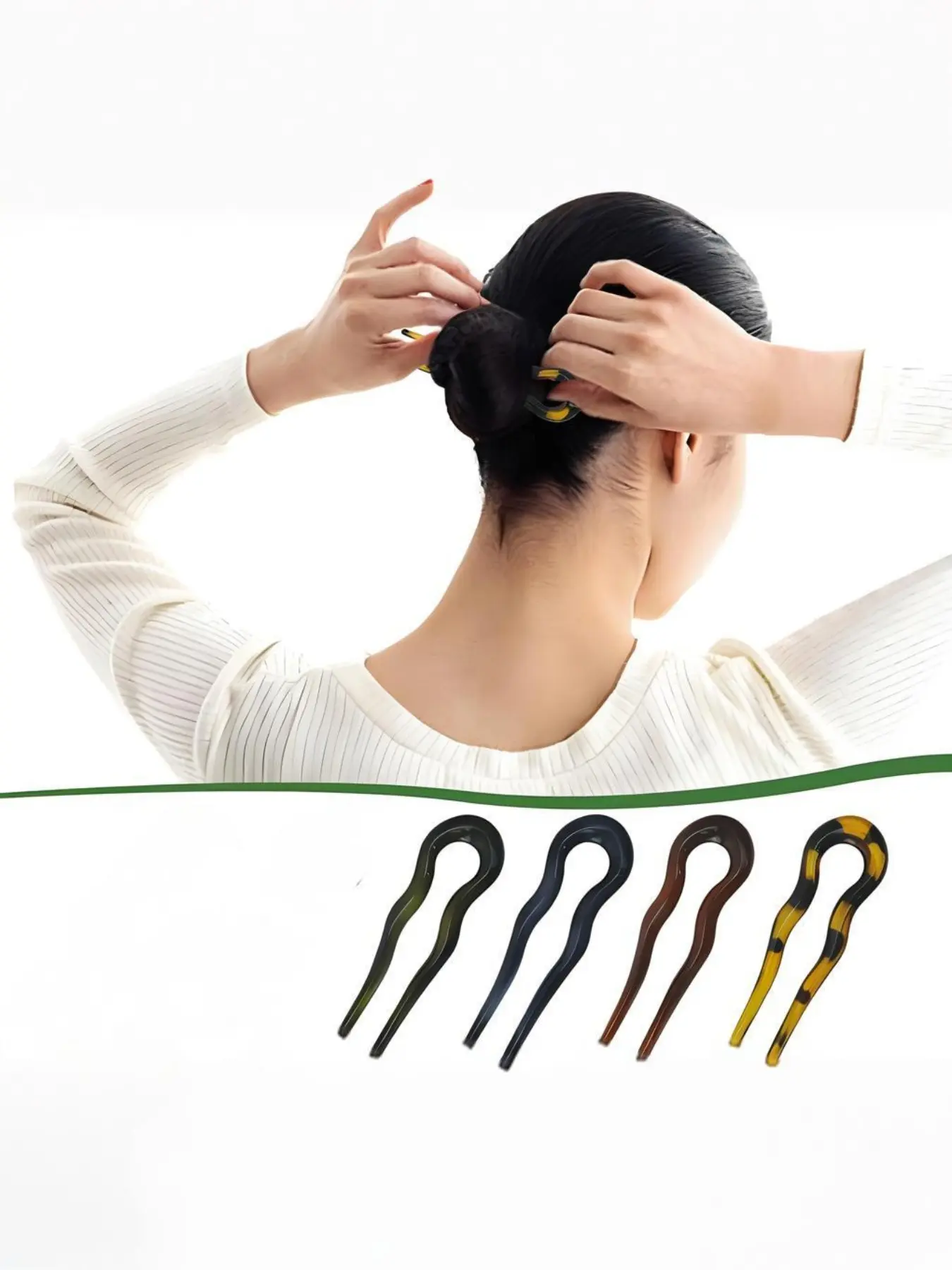 4pcs Vintage U-shaped Hair Fork French Hairpin Elegant Hair Accessories for Women, Fashion Hairpins, Exquisite Styling, Must-have, Trendy, Classic, Fashion Item, Hair Pin Set