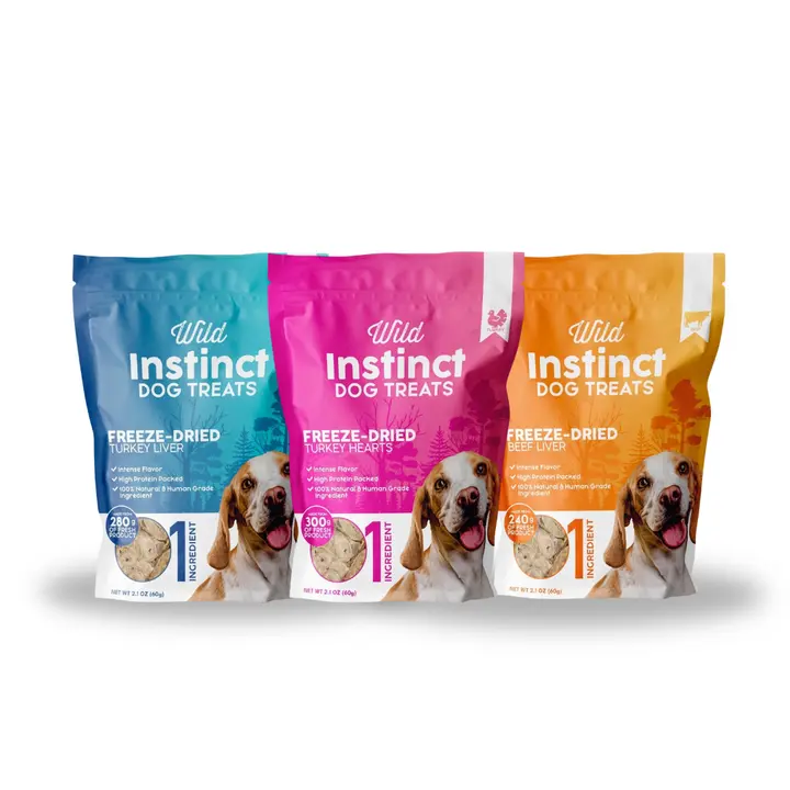 Dehydrated & Freeze-Dried Dog Food 3-Pack Starter Bundle for Dogs