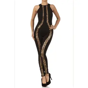 Heetah Polka Dot Mesh jumpsuit catsuit