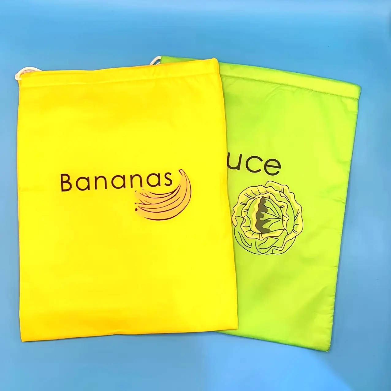 Large Capacity Food-Grade Nylon Banana Storage Bag with Aluminum Bead Closure And Double Stitching - Keeps Bananas Fresh for Up to 7 Days, Reusable Produce Bags, Reusable Produce Bag