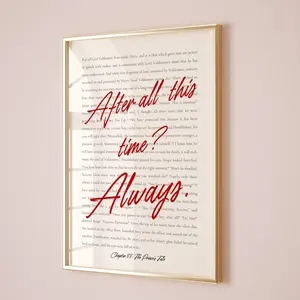 [Sale Up To 50%] Wizard Quote Poster, After All This Time Always, Potterhead Home Decor, Severus Snape Typography Poster, Lovely Gift, Book Lover