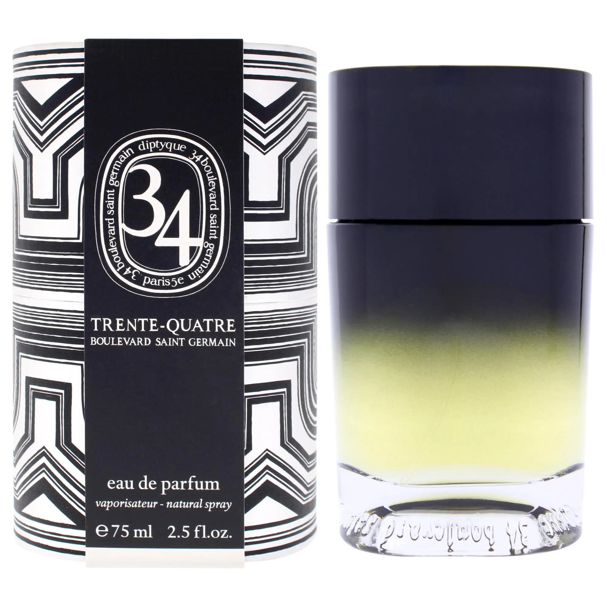 Diptyque 34 Boulevard Saint Germain Women's Natural EDP Spray - 2.5 oz Bottle with Modern Aesthetic