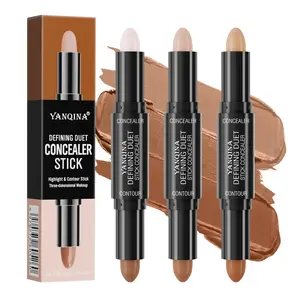 Double-Ended Contour & Highlight Shadow Cream Stick Duo - 1 Single Item, Waterproof Full Coverage Concealer Cosmetic with Natural, Normal Finish, Stick Form Makeup for All Skin Types