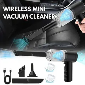 Cordless Mini Vacuum Cleaner Portable Rechargeable 5.5KPa Suction HEPA Filter USB Type-C Charging Compact Handheld for Laptops Pianos Pet Areas Office Desks