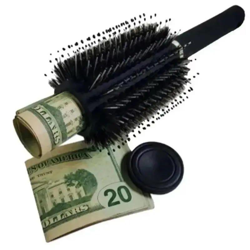 Black Comb Brush Hidden Stash Safe Lightweight Diversion Travel Security Safe with Secret Compartment
