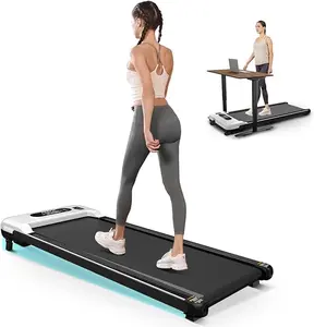 Walking Pad with Incline, Under Desk Treadmill for Home Office, 2.5HP Portable Treadmills with Panel & Remote Control, 4 in 1 Walking Running Machine Manual Incline, Compact Treadmill 265LB Capacity