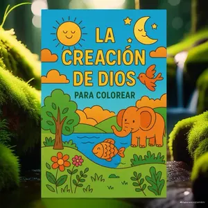La creación de Dios libro para colorear con citas bíblicas adaptadas para niños con Actividades