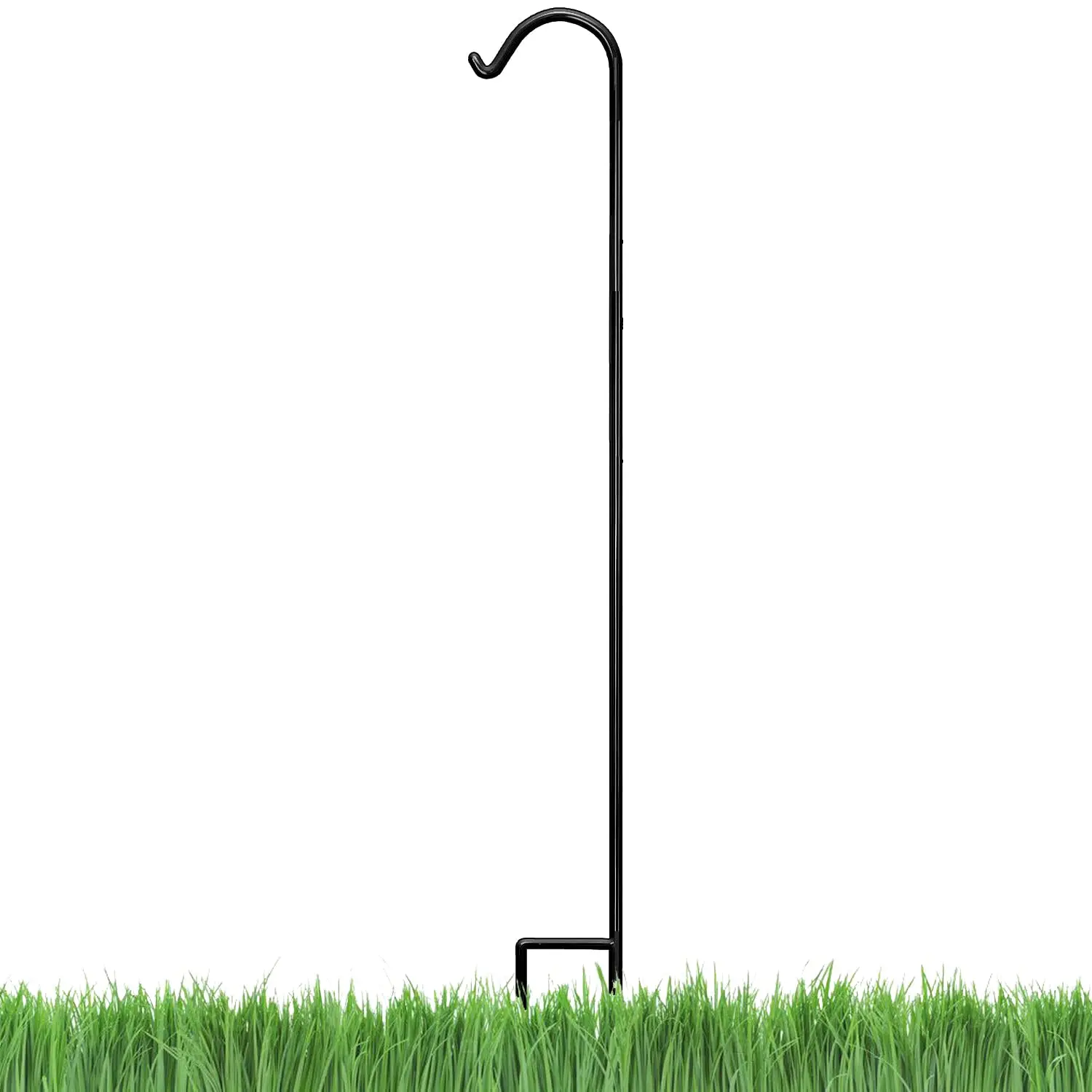 Ashman Black Shepherd Hook 92 Inch, 1/2-Inch Diameter Thick, Super Strong, Rust Resistant Steel Hook