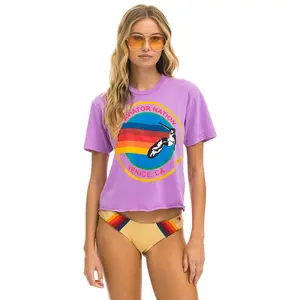 AVIATOR NATION BOYFRIEND TEE - NEON PURPLE