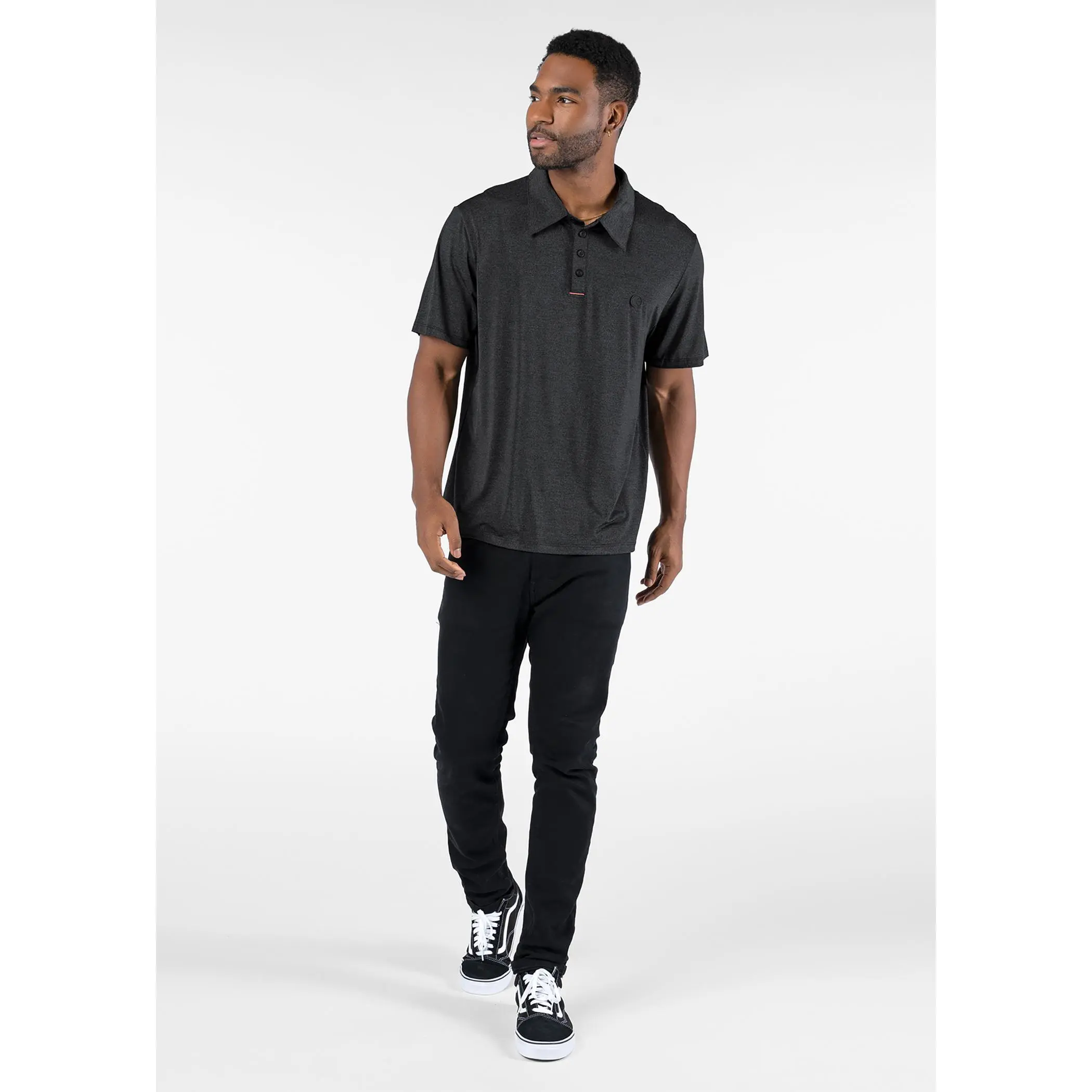 The Skool Boy - Grey Mélange | Mens Polo Shirt