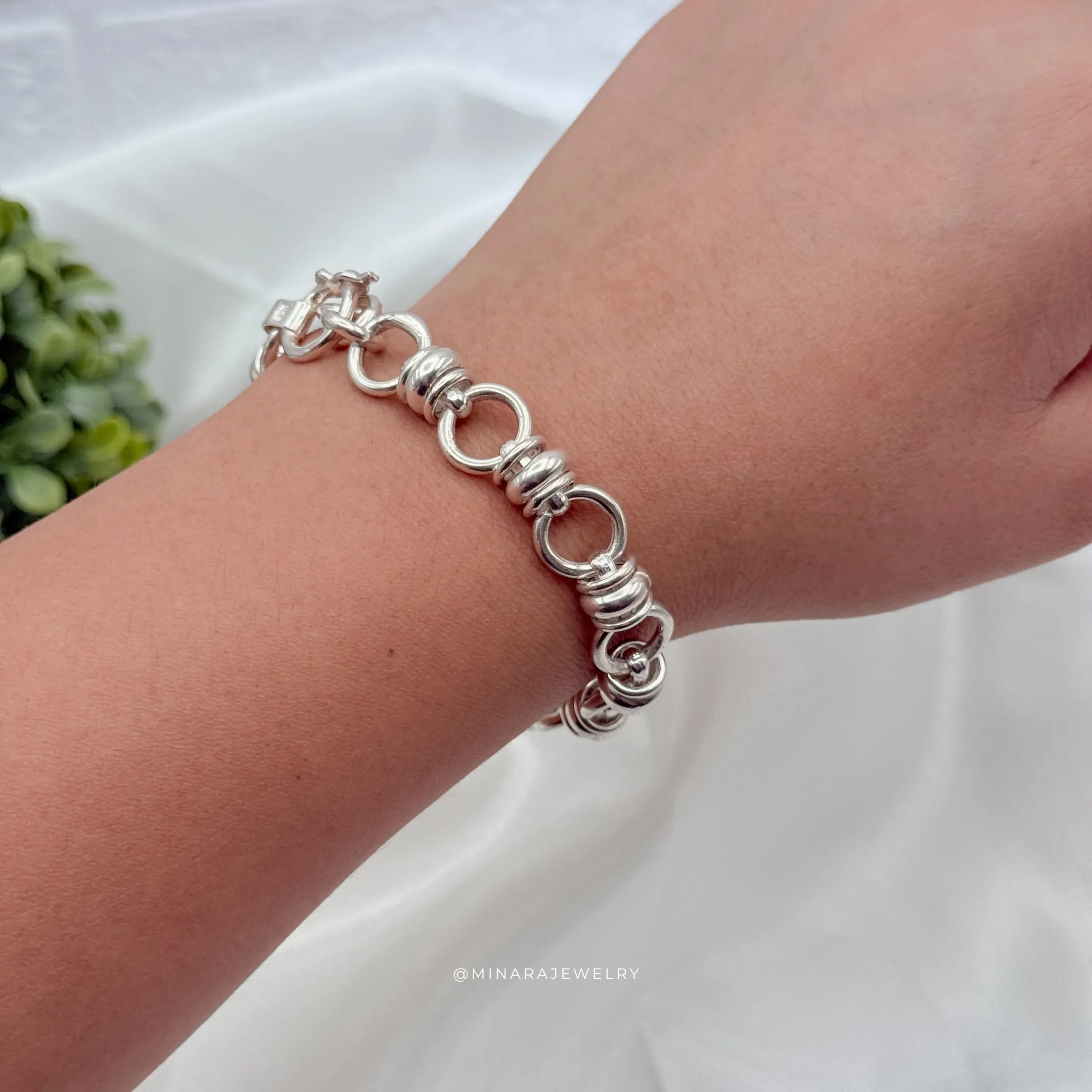 MINARA 950 Silver - Pulsera Con Aros - Bracelet with Rings