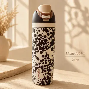 NEW Owala "Cowgirl Core" 32 oz Free Sip ~Special Edition~ Animal Print Cow Brown