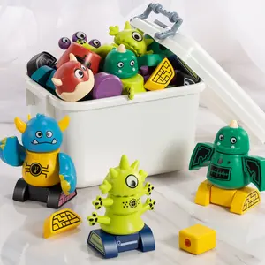 Cute magnetic monster building blocks for children ages 3+, detachable and freely mix-and-match DIY monster set with multiple configurations, safe smooth ABS educational construction toy, fun parent–child interactive role-play game—top gift choice for tod