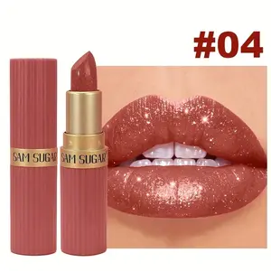 Coral Pearl Lipstick Waterproof Long-Lasting Gloss Non-Sticky Formula Suitable for All Light Types Moisturizing Cream Texture，random