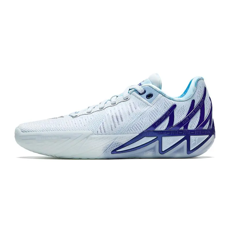 Anta KT11 Nitrogen Tech Thompson Basketball Shoes for Men – Carbon Plate, Knit Upper, Low-Cut, Frozen Blue/Teal Verifiable, with credentials and supporting global authentication